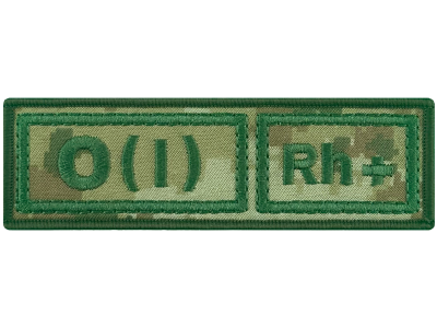 Полоска группа крови ПС AB(IV) Rh+ на цифре тактика.